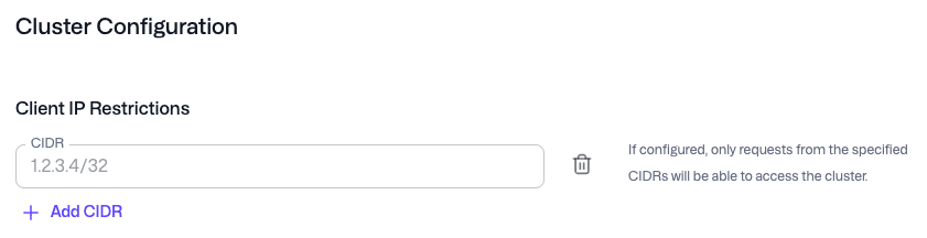 Cluster node endpoints
